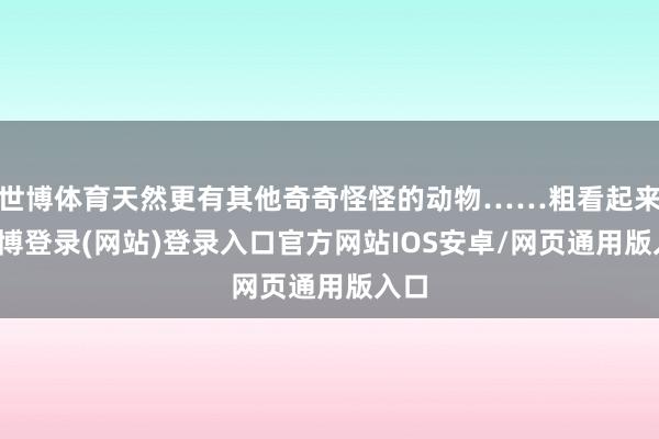 世博体育天然更有其他奇奇怪怪的动物……粗看起来-万博登录(网站)登录入口官方网站IOS安卓/网页通用版入口