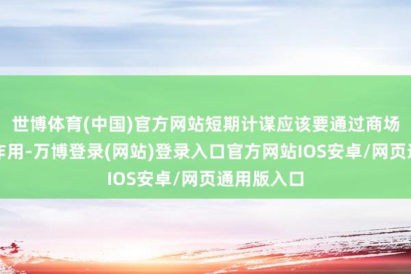 世博体育(中国)官方网站短期计谋应该要通过商场机制进展作用-万博登录(网站)登录入口官方网站IOS安卓/网页通用版入口